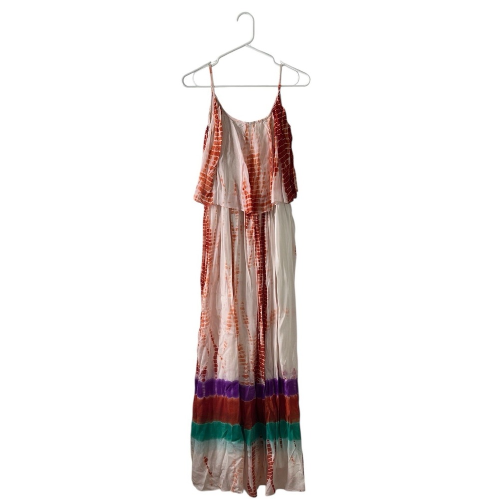 Monique Leshman Womens Boho Colorful‎ Bohemian Hippie Summer Vacay Maxi Dress  S